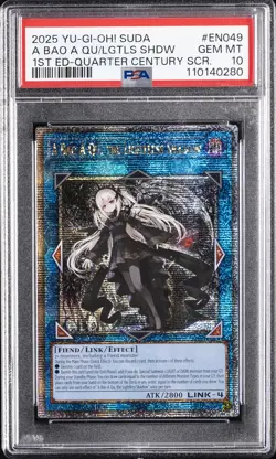 2025 YU-GI-OH! SUDA-SUPREME DARKNESS A BAO A QU, THE LIGHTLESS SHADOW PSA 10 - Image 1