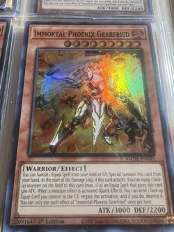 Yugioh! Immortal Phoenix Gearfried - AMDE-EN049 - Super Rare - 1st Ed - NM - Image 1