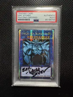 Obelisk The Tormentor LC01-EN001 (QCR) PSA Signed Eric Stuart Yugioh - Image 1
