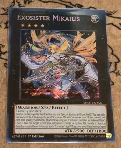 Yugioh Exosister Mikailis MP23-EN256 1st Edition Prismatic Secret Rare NM - Image 1