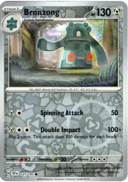 Bronzong 127/191 REVERSE HOLO | SV8 Surging Sparks | Pokemon Card TCG | NM - Image 1
