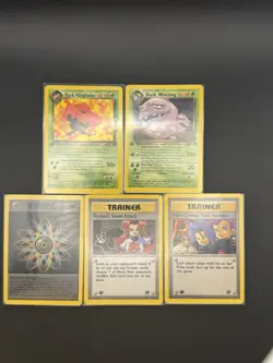 Complete Pokemon Team Rocket 1st Edition Rare Non-Holo 17 Card Set NM-MP - Image 5