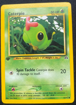 Pokemon Card - Caterpie - 53/75 - Neo Discovery - 1st Ed - (LP) - Image 1