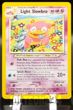 Pokemon TCG Card - Light Slowbro 51/105 Neo Destiny Uncommon Vintage - Image 1
