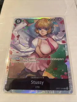 Stussy OP07-085 One Piece Card Game TCG Super Rare SR ENGLISH - Image 1
