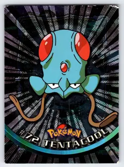 Tentacool #72 1999 Topps Pokemon Card TEXTURED Holo Blue Logo Vintage Rare - Mp - Image 1