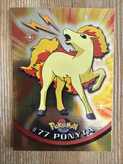 2000 Topps Pokemon Tv Animation Edition Foil Card #77 Ponyta Blue Label NM - Image 1