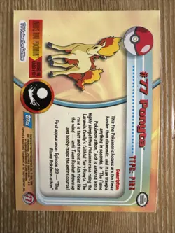 2000 Topps Pokemon Tv Animation Edition Foil Card #77 Ponyta Blue Label NM - Image 2