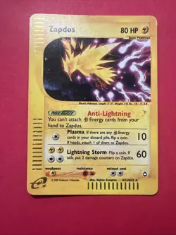 Zapdos H32/H32 Aquapolis Holo Pokemon Cards - Image 2