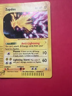 Zapdos H32/H32 Aquapolis Holo Pokemon Cards - Image 3