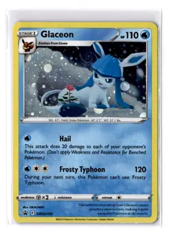 Glaceon - SWSH192 Sword & Shield Black Star Promo Card - LP - POKEMON TCG -SWIRL - Image 1
