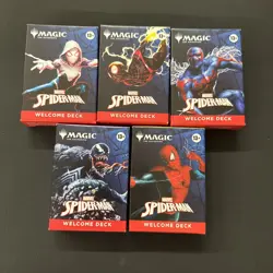 Spider-Man MTG Welcome Deck Set SDCC Exclusive (Set Of 5 Decks) Magic Gathering - Image 1