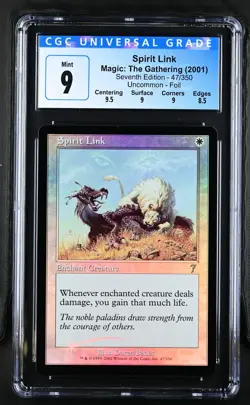 SPIRIT LINK 7th Edition Foil CGC 9 Mint MTG [Nostalgium] - Image 1