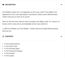 PRESALE Secret Lair (FOIL) Iron Maiden: Album Art - Image 2