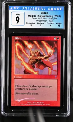 BLAZE 7th Edition Foil U CGC 9 Q++ MTG [Nostalgium] - Image 1