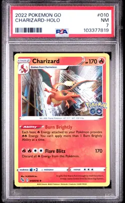 2022 POKEMON GO #010 CHARIZARD-HOLO PSA 7 - Image 1