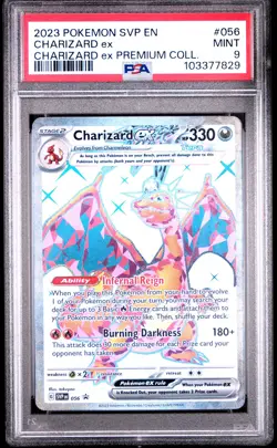2023 POKEMON SVP EN-SV BLACK STAR PROMO #056 CHARIZARD EX PSA 9 - Image 1