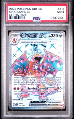 2023 POKEMON OBF EN-OBSIDIAN FLAMES ULTRA RARE #215 CHARIZARD EX PSA 9 - Image 1