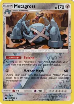 Pokemon - Metagross 95/168 - Reverse Holo Rare - Celestial Storm - NM/M - Image 1
