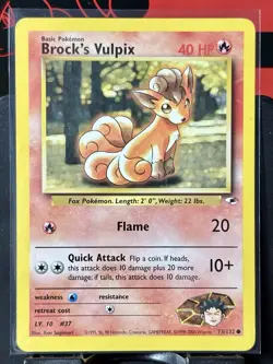 Brock's Vulpix - Pokemon TCG - Gym Heroes - 73/132 - COMMON ~ LP - Image 2