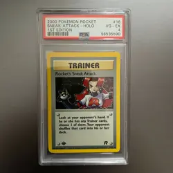 Pokemon PSA 4 1st Edition Holographic Rocket's Sneak Attack 16/82! BGS First CGC - Image 1