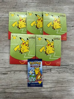 Lot Of 5 Pokemon 25th Anniversary 2021 McDonalds Promo Sealed Pack - Image 1