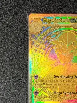 Mega Gardevoir ex 187/132 Me01: Mega Evolution Gold Pokemon Mint NM Pack Fresh - Image 3
