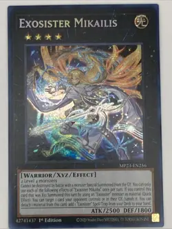 Yugioh Exosister Mikailis MP23-EN256 Prismatic Secret Rare 1st Edition NM - Image 1