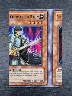 YuGiOh! Fiend-Commander Rahz PTDN-EN030 - Error Misprint Miscut 1st Edition LP - Image 2