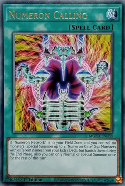 MGED-EN088 NUMERON CALLING RARE 1ST EDITION YuGiOh CARD - Image 1