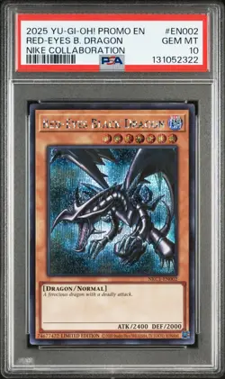 PSA 10 Yu-Gi-Oh! RED-EYES BLACK DRAGON NIKE COLLABORATION EN002 PROMO 2025 JP - Image 1