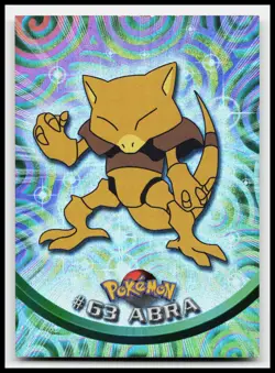 Abra #63 Black Logo Topps Holo Foil TV Animation Pokemon Card - Image 1