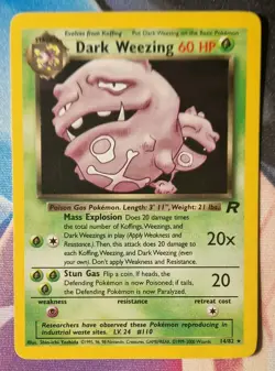 Pokemon Card Dark Weezing Team Rocket Holo Rare 14/82 NM-Mint TCG - Image 1