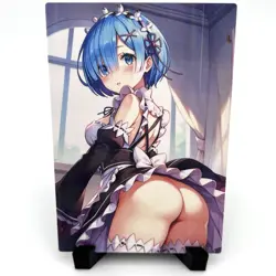 Re:Zero Rem Sexy Hot Anime Waifu Maid Girl Doujin Lewd Goddess Story Art Card - Image 1