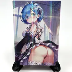 Re:Zero Rem Sexy Hot Anime Waifu Maid Girl Doujin Lewd Goddess Story Art Card - Image 2