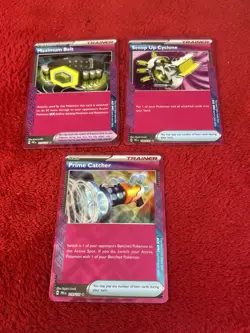 3 Ace Spec Pokemon Card Lot -scoop Up Clone, Prime Catcher , Maximum Belt Nm - Image 5