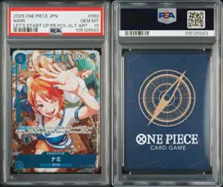 PSA 10 NAMI ONE PIECE CARD OP09-050 PARALLEL LET'S START CAMPAIGN PROMO From JP - Image 2