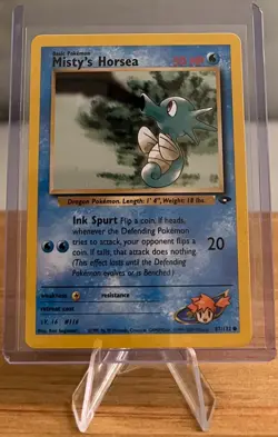 Misty's Horsea #116 Non-Holo Pokemon Card Near Mint 87/132 Common Gym Challenge - Image 1