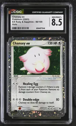CGC 8.5 Chansey ex 2003 EX Ruby & Sapphire 96/109 Holo Pokemon Card - Image 1