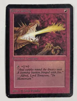 Firebreathing Alpha MP Moderate Play MTG Magic The Gathering B - Image 1