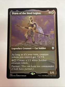Prava of the Steel Legion (Foil Etched) Commander Legends Foil #552 Uncommon - Image 1