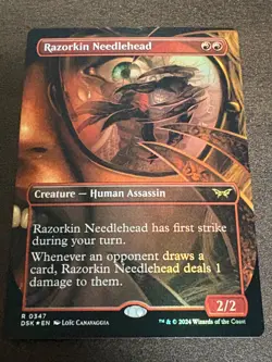 MTG Razorkin Needlehead FOIL (Borderless) English Duskmourn DSK NM - Image 1