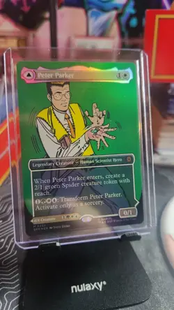 Peter Parker 0232 Borderless FOIL Marvel's Spider-Man SPM Magic The Gathering - Image 1