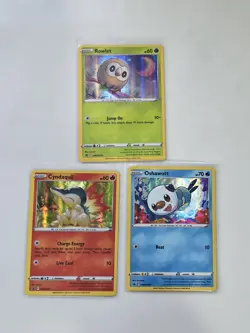 Pokemon Sword & Shield PROMOS Rowlet Cyndaquil and Oshawott SWSH220-222 - Image 1