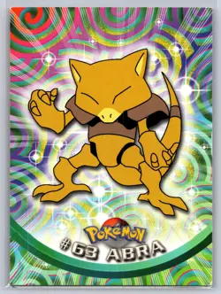 Abra #63 Pokemon Topps Black Logo TV Animation Edition Lightly played - Image 1