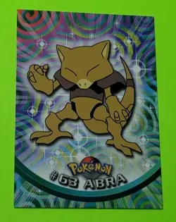 Pokemon TV Animation TOPPS Card #63 Abra Blue Logo - Image 1