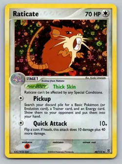 Pokemon TCG FireRed & LeafGreen Raticate 48/112 Reverse Holo - Image 1