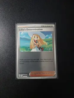 Lillie’s Determination 119/132 Reverse Holo Pokemon Mega Evolution NM - Image 1
