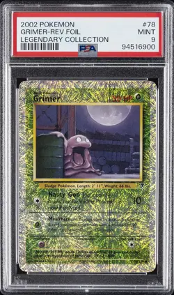 2002 POKEMON LEGENDARY COLLECTION #78 GRIMER-REVERSE FOIL PSA 9 - Image 1