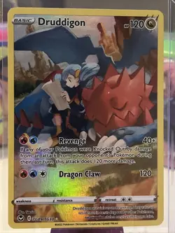 Pokemon TCG Druddigon SWSH12: Silver Tempest Trainer Gallery TG09/TG30 Holo NM - Image 1